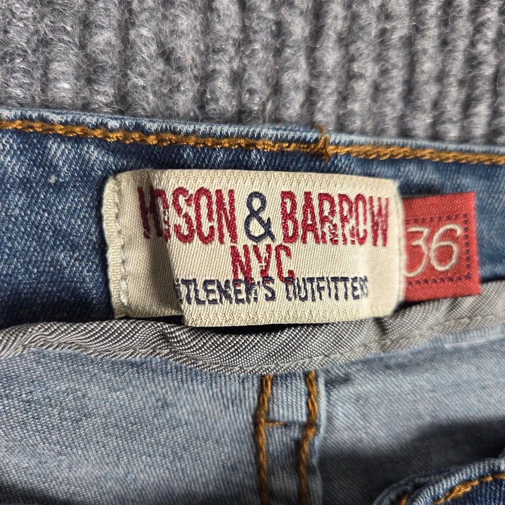 Hudson‎ & Barrow NYC Slim Stretch Jeans Mens 36x32 Medium Wash Denim Pants